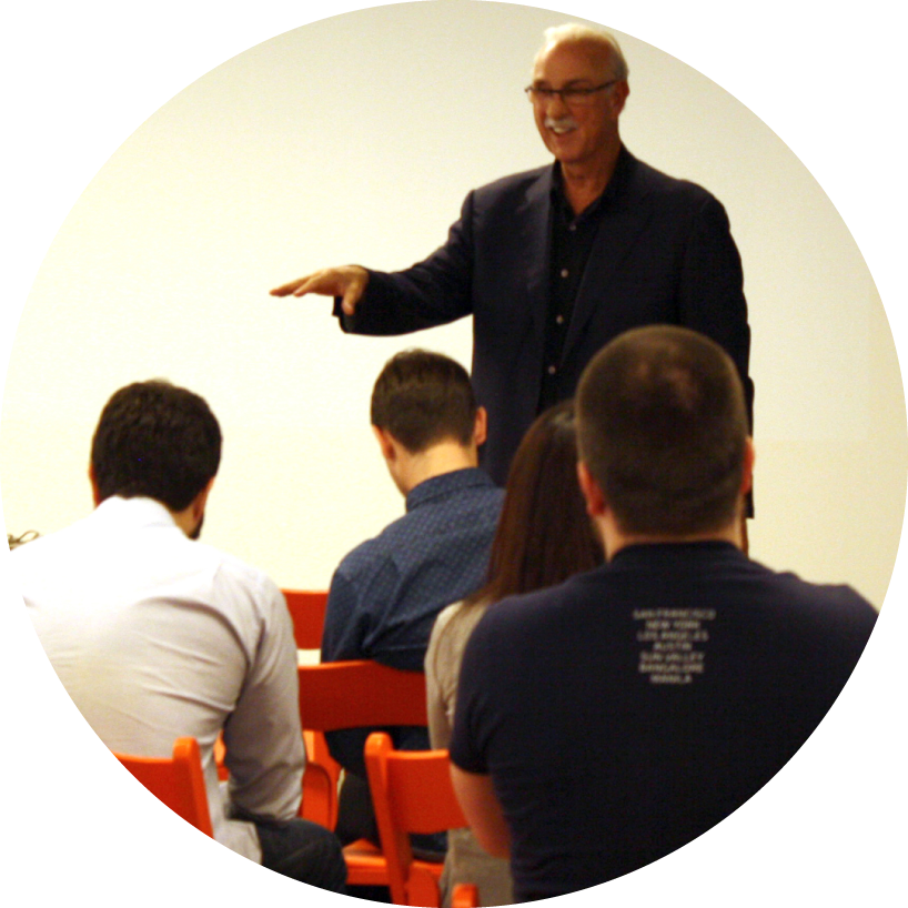 Charles in a workshop